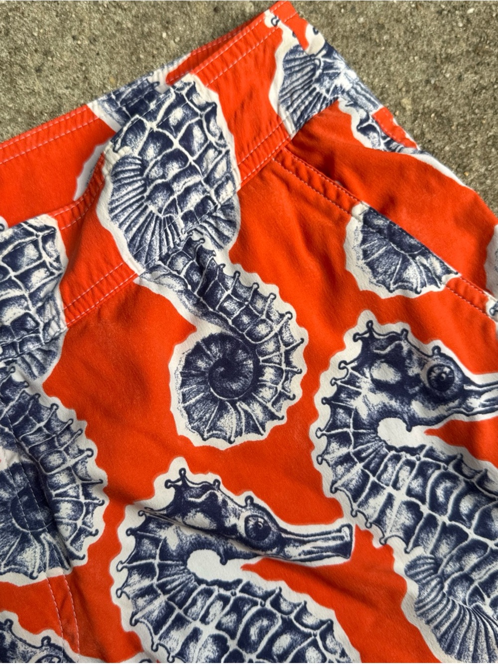 Vilebrequin Men's L Swim Trunks Sea Turtle Seahorse Floral Nylon Board Shorts - Picture 3 of 4